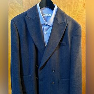 Banana Republic Navy Double-Breasted Blazer